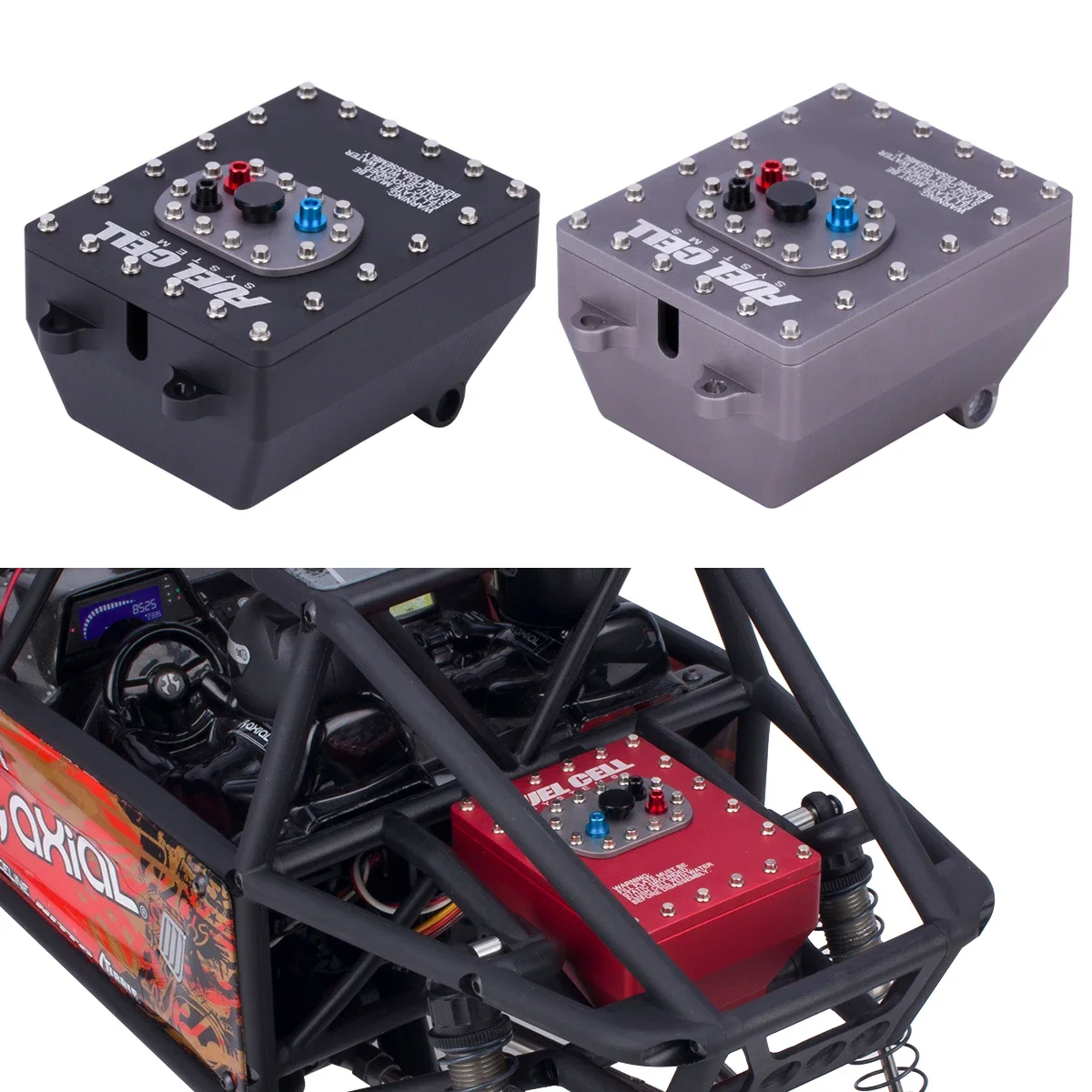 Rc Hobby Grade Truck - 1 ชิ้นอลูมิเนียม 1/10 Scale การใช้เซลล์ตัวรับสัญญาณกล่องจําลองการใช้ถัง RC