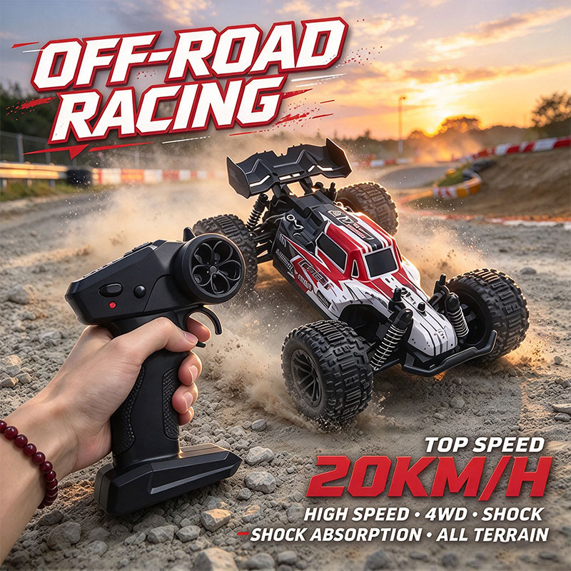 Rc Hobby Grade Monster Truck - รถบังคับวิทยุรุ่นใหม่ ความเร็วสูง 20 กม./ชม. รถมอนสเตอร์ทรัคออฟโรด 2.4GHz